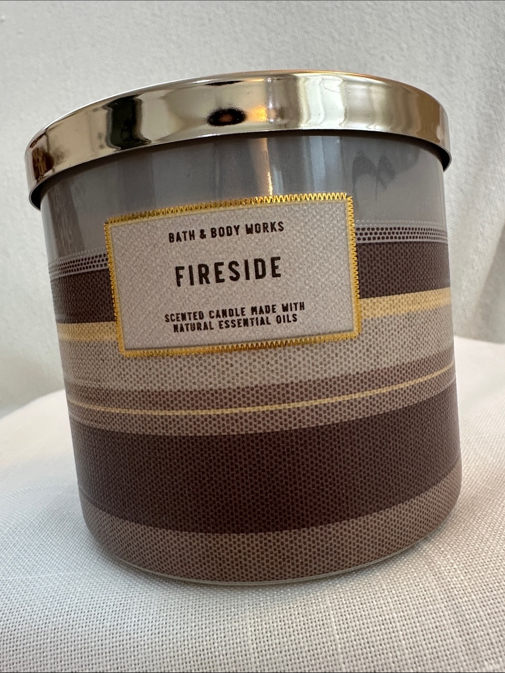 Bath & Body Works Fireside Candle 3 wick NWT